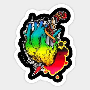 Neon Heart Sticker